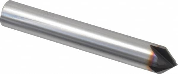 Niagara Cutter - 3/8" Diam 4 Flute Single End Solid Carbide Chamfer Mill - Benchmark Tooling