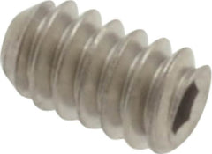 Value Collection - #4-40 UNC, 3/16" OAL, Flat Point Set Screw - Grade Austenitic A2 Stainless Steel, 0.05" Key - Benchmark Tooling