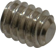 Value Collection - 1/4-20 UNC, 5/16" OAL, Flat Point Set Screw - Grade Austenitic A2 Stainless Steel, 1/8" Key - Benchmark Tooling