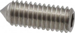 Value Collection - #10-32 UNF, 1/2" OAL, Cone Point Set Screw - Grade Austenitic A2 Stainless Steel, 3/32" Key - Benchmark Tooling