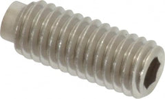 Value Collection - #10-32 UNF, 1/2" OAL, Half Dog Point Set Screw - Grade Austenitic A2 Stainless Steel, 3/32" Key - Benchmark Tooling
