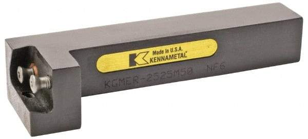 Kennametal - KGME, Right Hand, Indexable Grooving Tool Holder - 25mm Shank Height, 25mm Shank Width, 150.25mm OAL - Benchmark Tooling