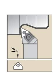 Kennametal - WTJN, Right Hand Cut, 3° Lead Angle, 1" Shank Height x 1" Shank Width, Negative Rake Indexable Turning Toolholder - 6" OAL, TN..43. Insert Compatibility, Series Wedgelock - Benchmark Tooling