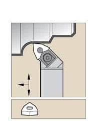 Kennametal - WWLN, Right Hand Cut, 5° Lead Angle, 1" Shank Height x 1" Shank Width, Negative Rake Indexable Turning Toolholder - 6" OAL, TN..43. Insert Compatibility, Series Wedgelock - Benchmark Tooling