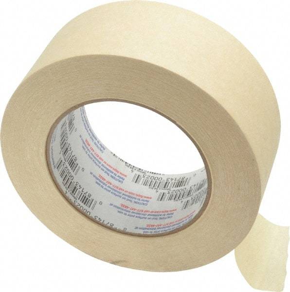 Intertape - 2" Wide x 60 Yd Long Tan Paper Masking Tape - Series PG505, 5.8 mil Thick, 20 In/Lb Tensile Strength - Benchmark Tooling