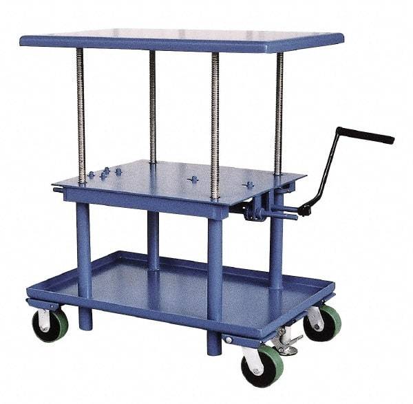 Vestil - 2,000 Lb Capacity Mechanical Lift Table - 28" Lift Height, 42" Platform Length x 30" Platform Width - Benchmark Tooling