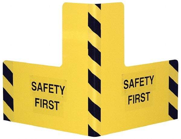 Vestil - 16" Long, Steel Corner Protector - Yellow, 8" High x 16" Wide Side - Benchmark Tooling