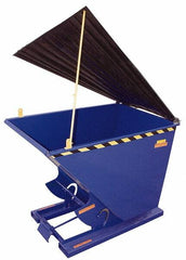 Vestil - Heavy-Duty Virgin Black Polyethylene Self-Dumping Hopper Poly Lid - Benchmark Tooling