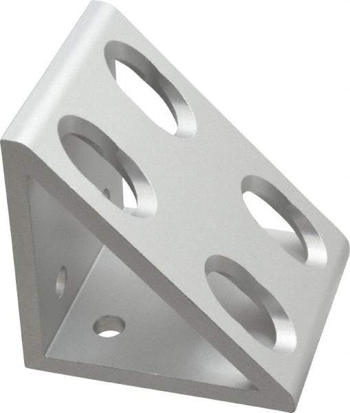 80/20 Inc. - 2.81" Wide, 3" High, Open Shelving 8 Hole Inside Corner Gusset - Aluminum, 3" Deep, Use with Series 15 & Bolt Kit 3320 - Benchmark Tooling