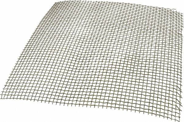 Value Collection - 18 Gage, 0.047 Inch Wire Diameter, 4 x 4 Mesh per Linear Inch, Stainless Steel, Wire Cloth - 0.203 Inch Opening Width, 12 Inch Wide x 12 Inch Stock Length - Benchmark Tooling