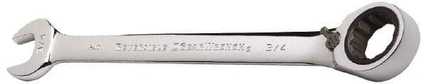 GearWrench - 3/8" Combination Wrench - 6-1/4" OAL, Steel, Polished Finish - Benchmark Tooling