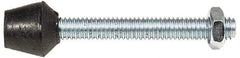 De-Sta-Co - M6 Carbon Steel Cap Tip Clamp Spindle Assembly - 15.24mm Thread Length, 25.4mm OAL, Flat Tip Cap, 0.66" Tip Surface Diam, Use with Squeeze Action Plier Clamps - Benchmark Tooling