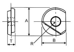 BME0250 JC8003 L1 1/4″ Carbide Milling Insert 0.196″ Long x 0.078″ Thick