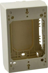 Wiremold - 4-3/4 Inch Long x 3 Inch Wide x 1-3/4 Inch High, Rectangular Raceway Box - Ivory, For Use with Wiremold 2300 Series Raceways - Benchmark Tooling