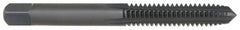 OSG - 7/16-20 UNF 4 Flute Nitride/Oxide Finish High Speed Steel Straight Flute Standard Hand Tap - Plug, Right Hand Thread, 3-5/32" OAL, 1-7/16" Thread Length, H5 Limit, Oversize - Exact Industrial Supply