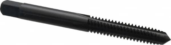 OSG - 1/4-20 UNC 2B 4 Flute Nitride/Oxide Finish High Speed Steel Straight Flute Standard Hand Tap - Plug, Right Hand Thread, 2-1/2" OAL, 1" Thread Length, H5 Limit, Oversize - Exact Industrial Supply