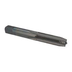 OSG - 3/8-16 UNC 3B 4 Flute Nitride/Oxide Finish High Speed Steel Straight Flute Standard Hand Tap - Plug, Right Hand Thread, 2-15/16" OAL, 1-1/4" Thread Length, H3 Limit, Oversize - Exact Industrial Supply