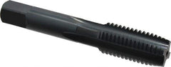 OSG - 3/4-10 UNC 4 Flute Nitride/Oxide Finish High Speed Steel Straight Flute Standard Hand Tap - Plug, Right Hand Thread, 4-1/4" OAL, 2" Thread Length, H3 Limit, Oversize - Exact Industrial Supply