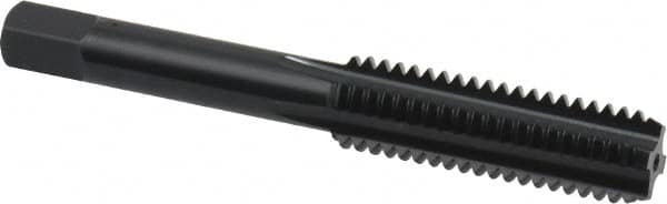 OSG - 7/16-14 UNC 4 Flute Nitride/Oxide Finish High Speed Steel Straight Flute Standard Hand Tap - Bottoming, Right Hand Thread, 3-5/32" OAL, 1-7/16" Thread Length, H3 Limit, Oversize - Exact Industrial Supply