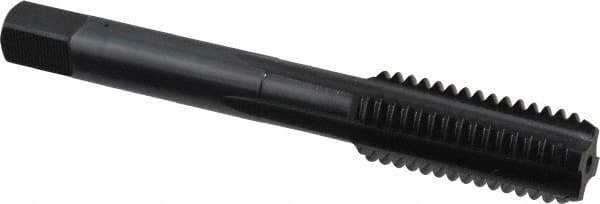 OSG - 1/2-13 UNC 2B 4 Flute Nitride/Oxide Finish High Speed Steel Straight Flute Standard Hand Tap - Bottoming, Right Hand Thread, 3-3/8" OAL, 1-21/32" Thread Length, H5 Limit, Oversize - Exact Industrial Supply