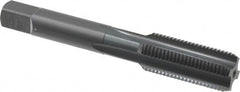 OSG - 9/16-18 UNF 4 Flute Nitride/Oxide Finish High Speed Steel Straight Flute Standard Hand Tap - Bottoming, Right Hand Thread, 3-19/32" OAL, 1-21/32" Thread Length, H5 Limit, Oversize - Exact Industrial Supply