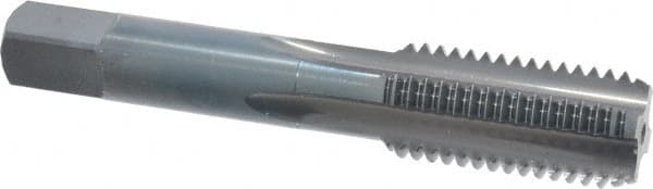 OSG - 3/4-10 UNC 4 Flute Nitride/Oxide Finish High Speed Steel Straight Flute Standard Hand Tap - Bottoming, Right Hand Thread, 4-1/4" OAL, 2" Thread Length, H3 Limit, Oversize - Exact Industrial Supply
