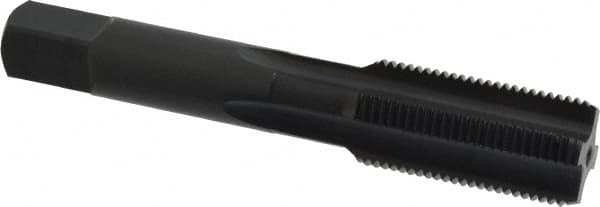 OSG - 3/4-16 UNF 2B 4 Flute Nitride/Oxide Finish High Speed Steel Straight Flute Standard Hand Tap - Bottoming, Right Hand Thread, 4-1/4" OAL, 2" Thread Length, H5 Limit, Oversize - Exact Industrial Supply