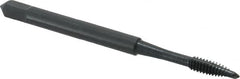 OSG - #4-40 UNC, 2 Flute, Oxide Finish, High Speed Steel Spiral Point Tap - Plug Chamfer, Right Hand Thread, 1-7/8" OAL, 9/16" Thread Length, 0.141" Shank Diam, 2B/3B Class of Fit, Series 105 - Exact Industrial Supply
