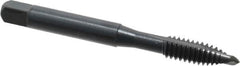 OSG - 1/4-20 UNC, 2 Flute, Oxide Finish, High Speed Steel Spiral Point Tap - Plug Chamfer, Right Hand Thread, 2-1/2" OAL, 1" Thread Length, 0.255" Shank Diam, 2B Class of Fit, Series 105 - Exact Industrial Supply