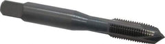 OSG - 3/8-24 UNF, 3 Flute, Oxide Finish, High Speed Steel Spiral Point Tap - Plug Chamfer, Right Hand Thread, 2-15/16" OAL, 1-1/4" Thread Length, 0.381" Shank Diam, 3B Class of Fit, Series 105 - Exact Industrial Supply