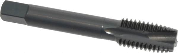 OSG - 5/8-11 UNC, 3 Flute, Oxide Finish, High Speed Steel Spiral Point Tap - Plug Chamfer, Right Hand Thread, 3-13/16" OAL, 1-13/16" Thread Length, 0.48" Shank Diam, 3B Class of Fit, Series 105 - Exact Industrial Supply