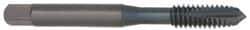 OSG - #4-40 UNC, 2 Flute, Bright Finish, High Speed Steel Spiral Point Tap - Plug Chamfer, Right Hand Thread, 1-7/8" OAL, 9/16" Thread Length, 0.141" Shank Diam, 2B/3B Class of Fit, Series 105A - Exact Industrial Supply