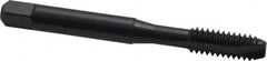OSG - 1/4-20 UNC, 2 Flute, Oxide Finish, High Speed Steel Spiral Point Tap - Bottoming Chamfer, Right Hand Thread, 2-1/2" OAL, 1" Thread Length, 0.255" Shank Diam, 3B Class of Fit, Series 105B - Exact Industrial Supply