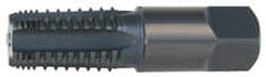OSG - 1/2-14 NPTF, 5 Flutes, Oxide Finish, High Speed Steel, Interrupted Thread Pipe Tap - 11/16 Inch Shank Diameter, 11/16 Inch Shank Diameter, 1-3/8 Inch Thread Length, 0.51 Inch Square Size, 2-1/2 Chamfer, Series 108G - Benchmark Tooling