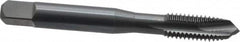 OSG - M8x1.25 Metric Coarse, 3 Flute, Oxide Finish, High Speed Steel Spiral Point Tap - Plug Chamfer, Right Hand Thread, 2-23/32" OAL, 1-1/8" Thread Length, 0.318" Shank Diam, 6H Class of Fit, Series 142 - Exact Industrial Supply