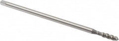 OSG - 1/4-28 UNF 3 Flute H3 Bright Finish High Speed Steel Spiral Flute Extension Tap - Plug Chamfer, 6" OAL, 3B Class of Fit - Exact Industrial Supply