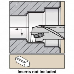 Kennametal - 10mm Min Bore Diam, 80mm OAL, 8mm Shank Diam, S-CBLP Indexable Boring Bar - 20mm Max Bore Depth, BP.. Insert, Clamp Holding Method - Benchmark Tooling