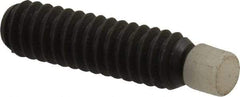 Gibraltar - 1/4-20, 1" OAL, Alloy Steel, Swivel Pad - Delrin Pad, Black Oxide Finish, 0.185" Pad Diam, 27/32" Thread Length, 7.5° Swivel Angle, 1/8" Hex Key - Benchmark Tooling
