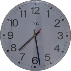 Infinity Insttruments - 11-1/2 Inch Diameter, White Face, Dial Wall Clock - Bold Display, White Case, Runs on AA Battery - Benchmark Tooling