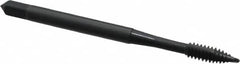 OSG - #6-32 UNC, 2 Flute, Oxide Finish, Vanadium High Speed Steel Spiral Point Tap - Plug Chamfer, Right Hand Thread, 2" OAL, 11/16" Thread Length, 0.141" Shank Diam, 3B Class of Fit, Series 300 - Exact Industrial Supply