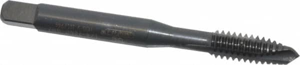OSG - 1/4-20 UNC, 3 Flute, Oxide Finish, Vanadium High Speed Steel Spiral Point Tap - Plug Chamfer, Right Hand Thread, 2-1/2" OAL, 1" Thread Length, 0.255" Shank Diam, Series 300 - Exact Industrial Supply