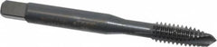 OSG - 1/4-20 UNC, 3 Flute, Oxide Finish, Vanadium High Speed Steel Spiral Point Tap - Plug Chamfer, Right Hand Thread, 2-1/2" OAL, 1" Thread Length, 0.255" Shank Diam, Series 300 - Exact Industrial Supply