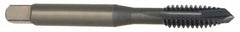 OSG - 1/4-20 UNC, 3 Flute, Oxide Finish, Vanadium High Speed Steel Spiral Point Tap - Plug Chamfer, Right Hand Thread, 2-1/2" OAL, 1" Thread Length, 0.255" Shank Diam, 3B Class of Fit, Series 300 - Exact Industrial Supply