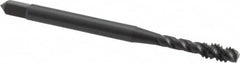 OSG - #6-32 UNC 3 Flute Modified Bottoming Spiral Flute Tap - Vanadium High Speed Steel, Oxide Finish, 2" OAL, Right Hand Flute, Right Hand Thread, Oversize, H5, Series 303 - Exact Industrial Supply