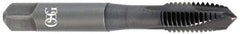 OSG - 3/8-24 UNF, 3 Flute, Oxide Finish, Powdered Metal Spiral Point Tap - Plug Chamfer, Right Hand Thread, 2-15/16" OAL, 1-1/4" Thread Length, 0.381" Shank Diam, Series 312 - Exact Industrial Supply
