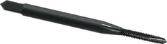 OSG - #2-56 UNC, 2 Flute, Oxide Finish, Powdered Metal Spiral Point Tap - Plug Chamfer, Right Hand Thread, 1-3/4" OAL, 7/16" Thread Length, 0.141" Shank Diam, 2B Class of Fit, Series 312 - Exact Industrial Supply