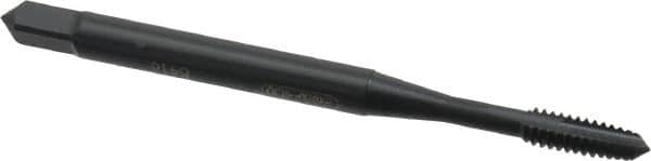 OSG - #4-40 UNC, 2 Flute, Oxide Finish, Powdered Metal Spiral Point Tap - Plug Chamfer, Right Hand Thread, 1-7/8" OAL, 9/16" Thread Length, 0.141" Shank Diam, 2B/3B Class of Fit, Series 312 - Exact Industrial Supply