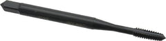 OSG - #4-40 UNC, 2 Flute, Oxide Finish, Powdered Metal Spiral Point Tap - Plug Chamfer, Right Hand Thread, 1-7/8" OAL, 9/16" Thread Length, 0.141" Shank Diam, 2B/3B Class of Fit, Series 312 - Exact Industrial Supply