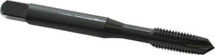 OSG - 1/4-28 UNF, 3 Flute, Oxide Finish, Powdered Metal Spiral Point Tap - Plug Chamfer, Right Hand Thread, 2-1/2" OAL, 1" Thread Length, 0.255" Shank Diam, 3B Class of Fit, Series 312 - Exact Industrial Supply