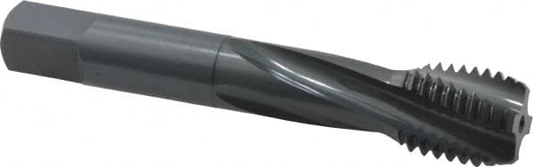 OSG - 3/4-10 UNC 4 Flute Modified Bottoming Spiral Flute Tap - Powdered Metal, Oxide Finish, 4-1/4" OAL, Right Hand Flute, Right Hand Thread, H3, Series 313 - Benchmark Tooling